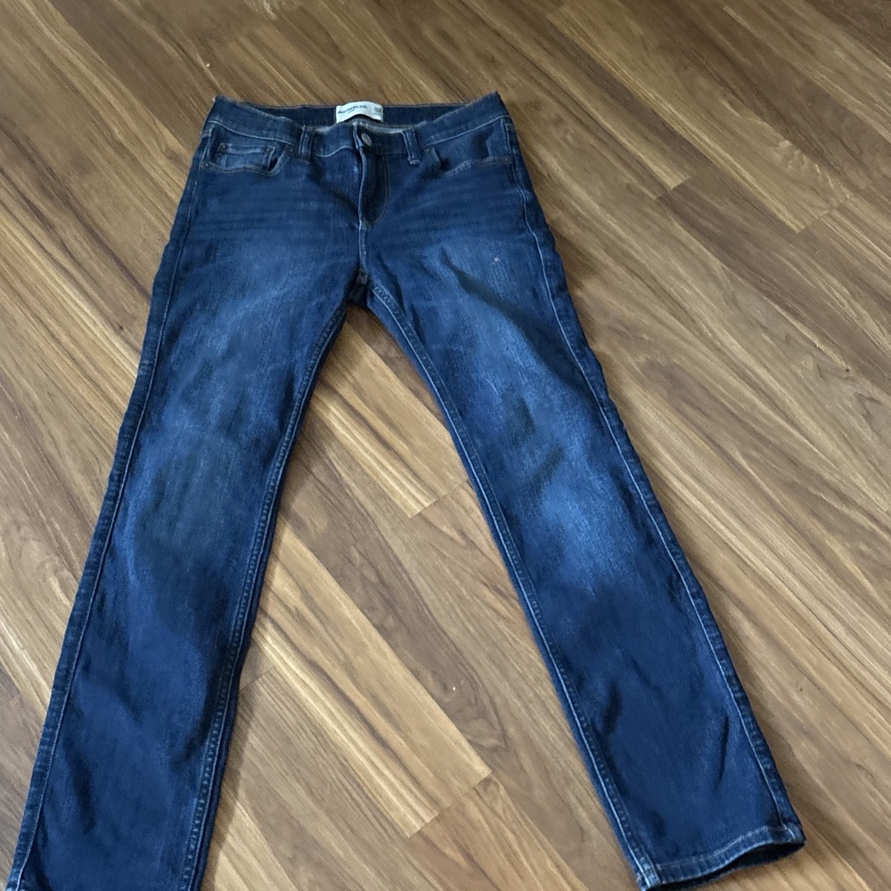Abercrombie Kids Girls Sz 11/12 Long Skinny Distressed Jeans EUC - Picture 2 of 6